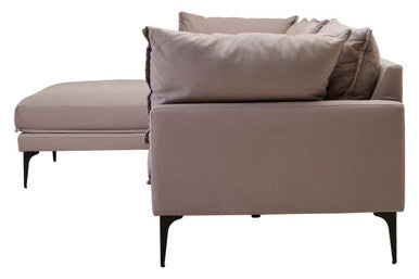 Troyes Grey Three Seat Left Chaise Sofa