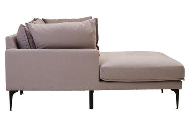 Troyes Grey Three Seat Left Chaise Sofa