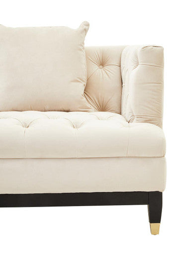 2 Seater Ivory Fabric Sofa, Sefira - Image 6