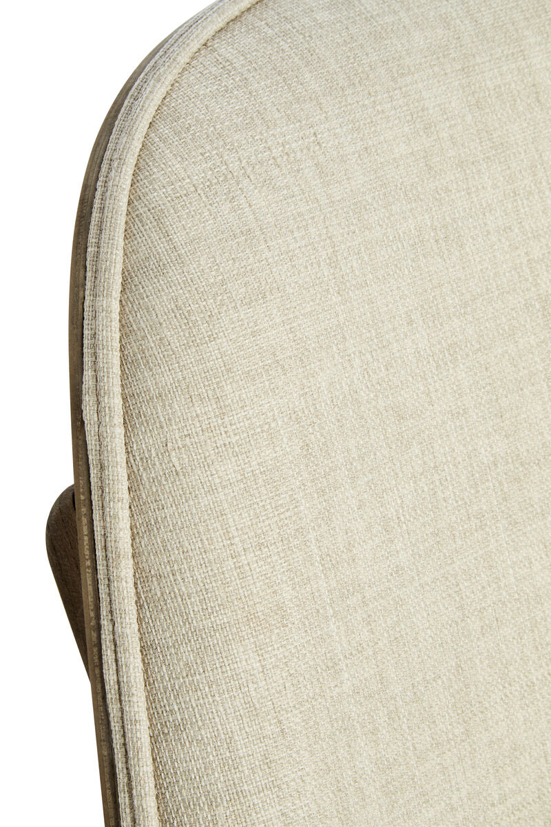 Vinsi Beige Fabric Chair with Wood Frame