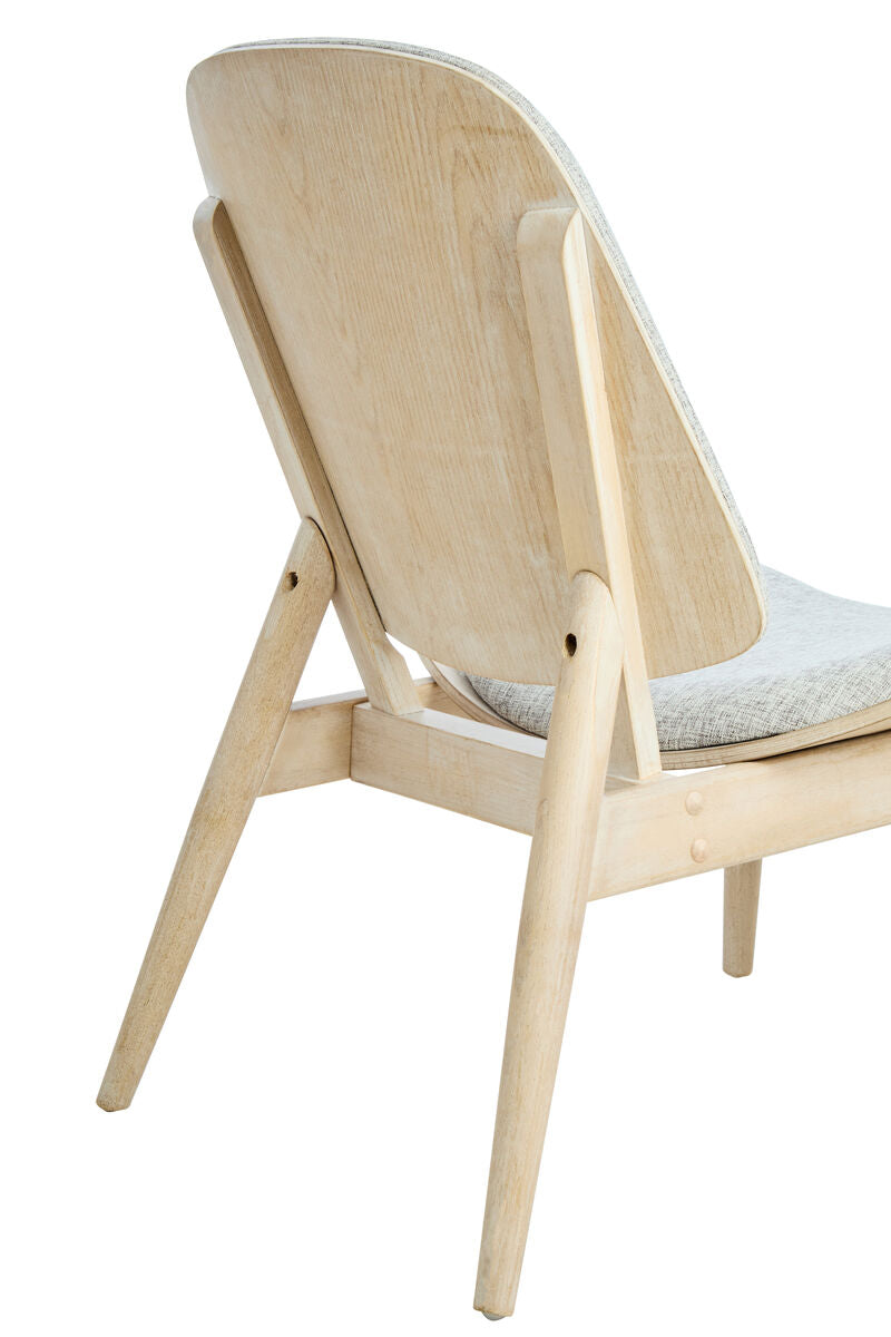 Vinsi Grey Fabric Chair with Wood Frame