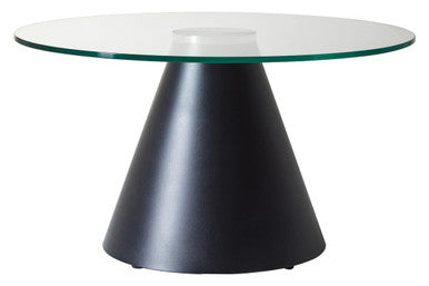 Azalea Round Clear Glass Top Coffee Table - Image 1