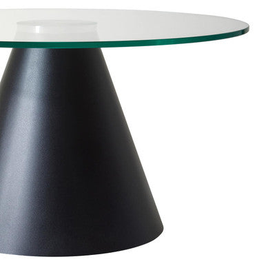 Azalea Round Clear Glass Top Coffee Table