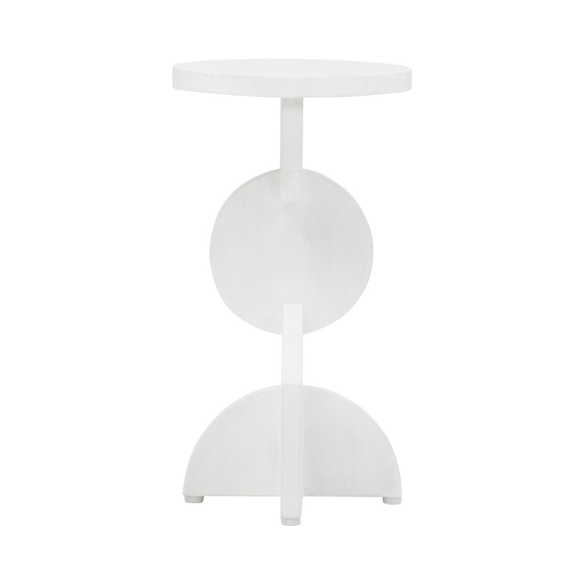 Walsa Whitewash Mango Wood Abstract Side Table