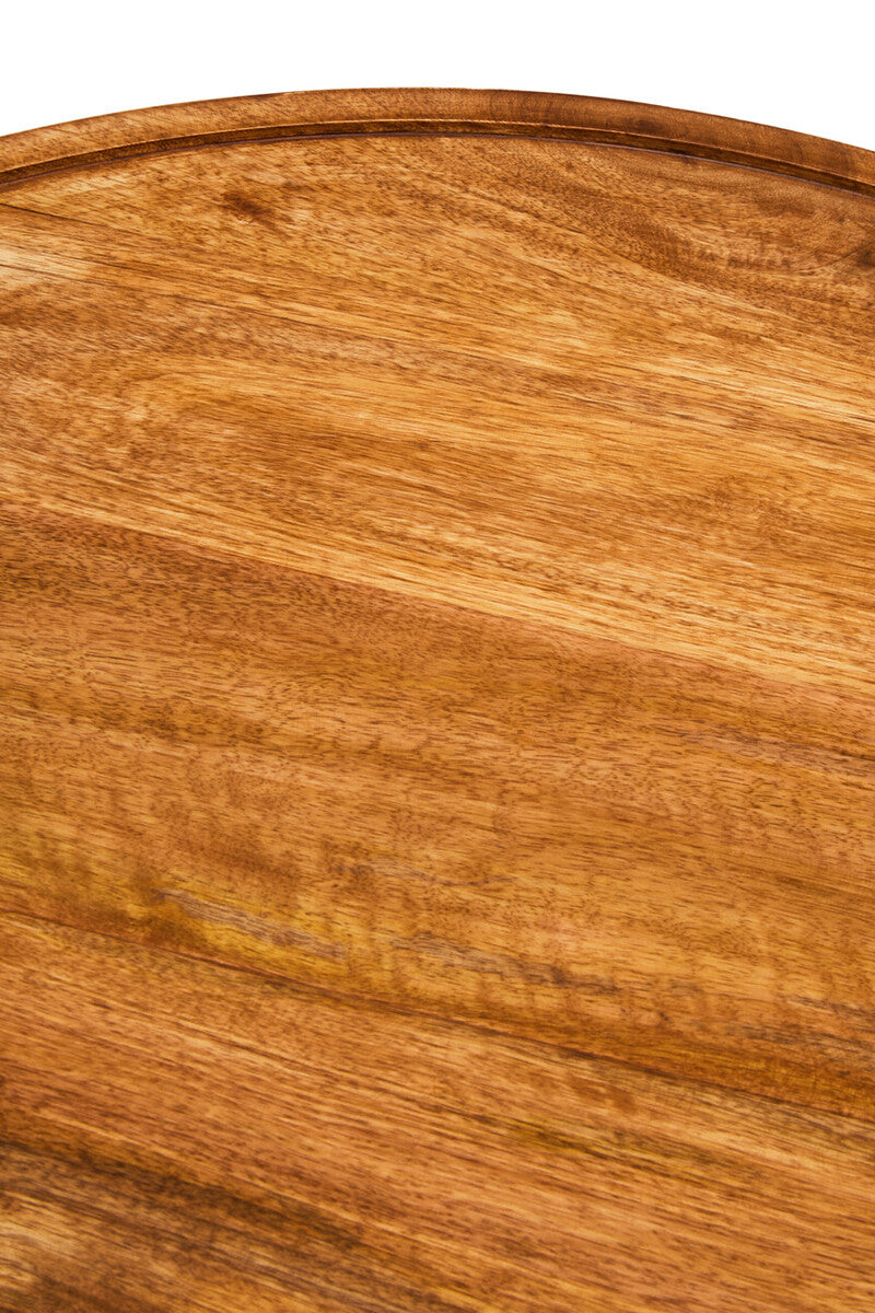 Walsa Natural Mango Wood Column Detail Coffee Table