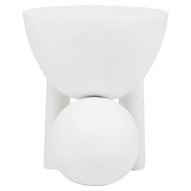 Walsa Whitewash Mango Wood Ball Detail Side Table - Image 2