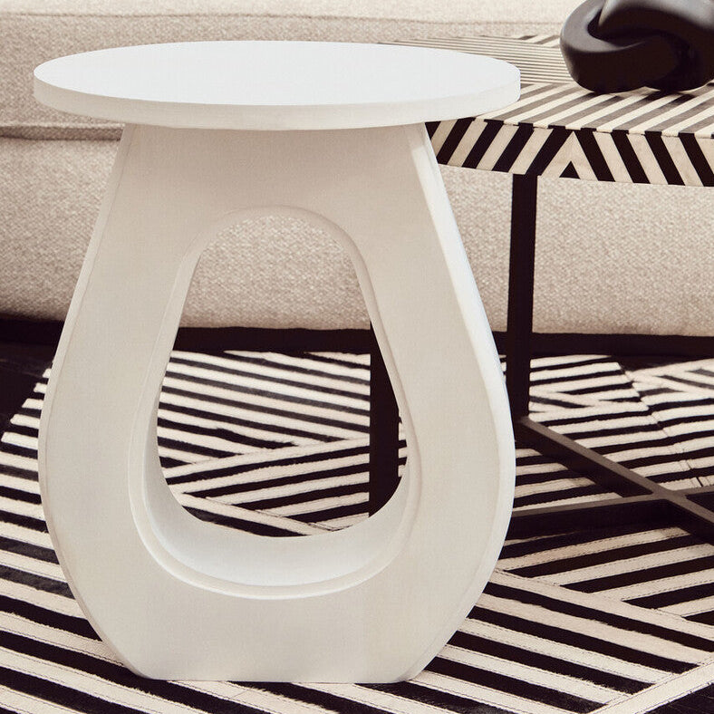 Walsa Whitewash Mango Wood Accent Table - Image 1