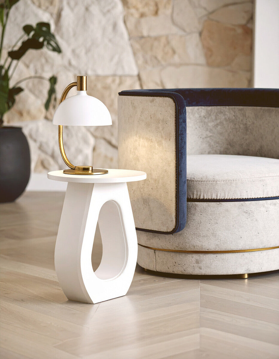 Walsa Whitewash Mango Wood Accent Table