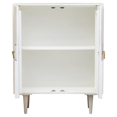 Sita Two Door Mango Wood Abstract Design Cabinet
