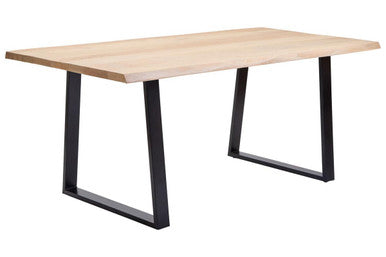 Persolo Mango Wood Live Edge Black Metal legs Dining Table