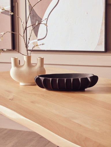 Persolo Mango Wood Live Edge Black Metal legs Dining Table