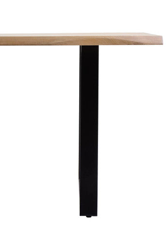 Persolo Mango Wood Live Edge Black Metal legs Dining Table