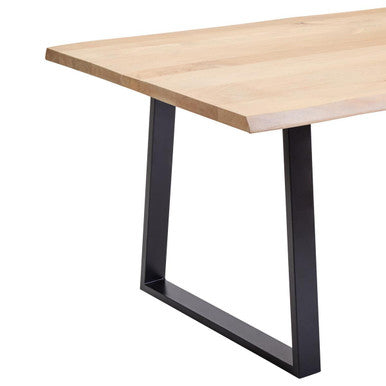 Persolo Mango Wood Live Edge Black Iron Frame Dining Table