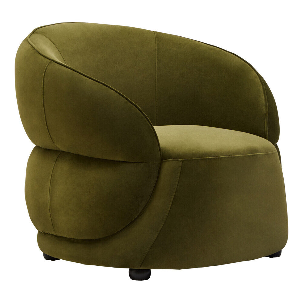 Darla Forest Green Curved Velvet Chair - Image 3