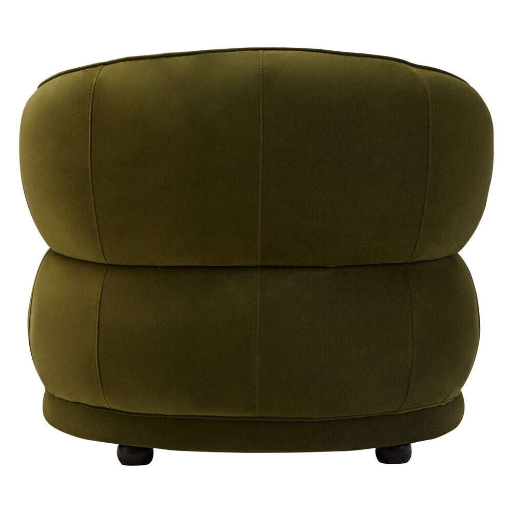Darla Forest Green Curved Velvet Chair - Image 4