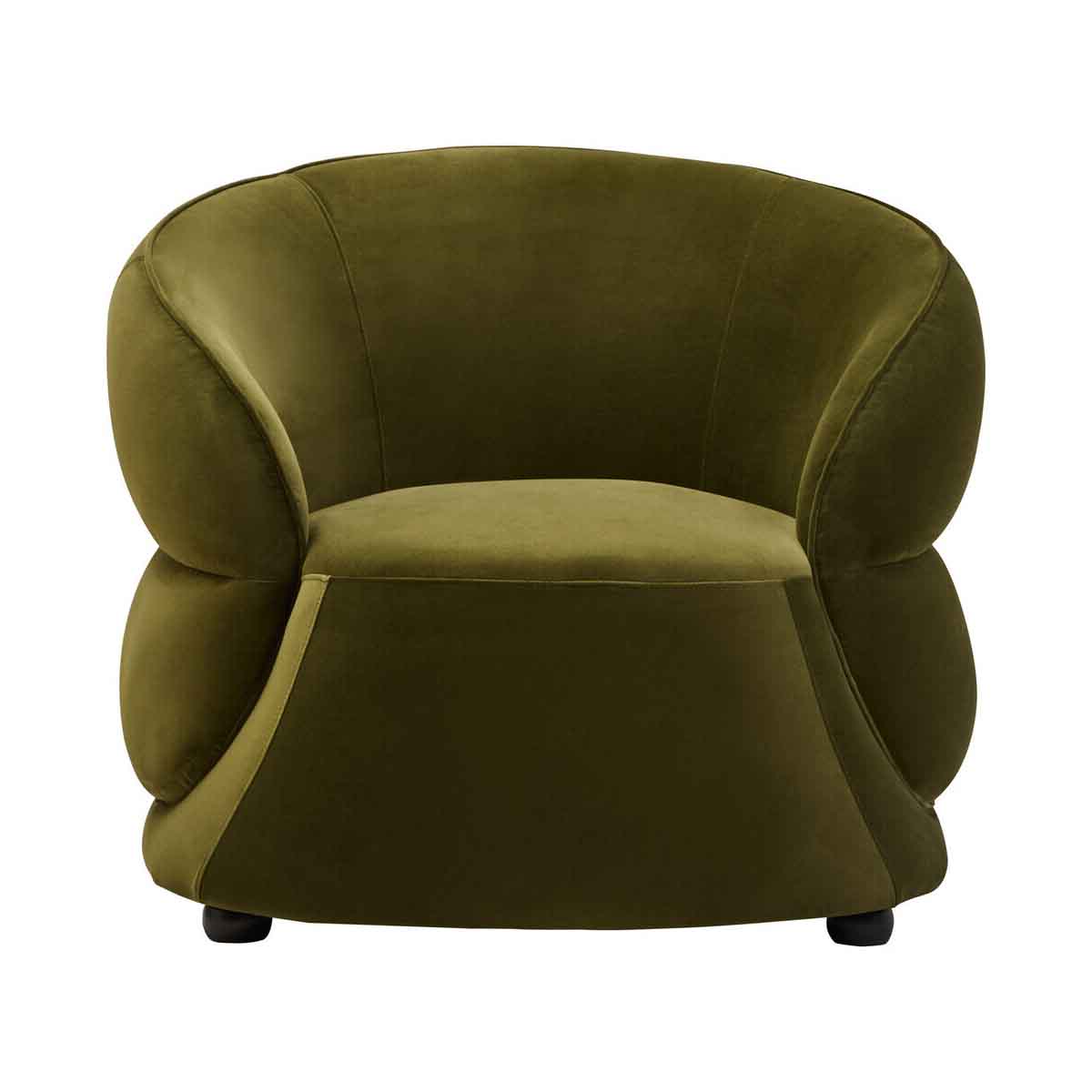 Darla Curve Forest Green Velvet Chair