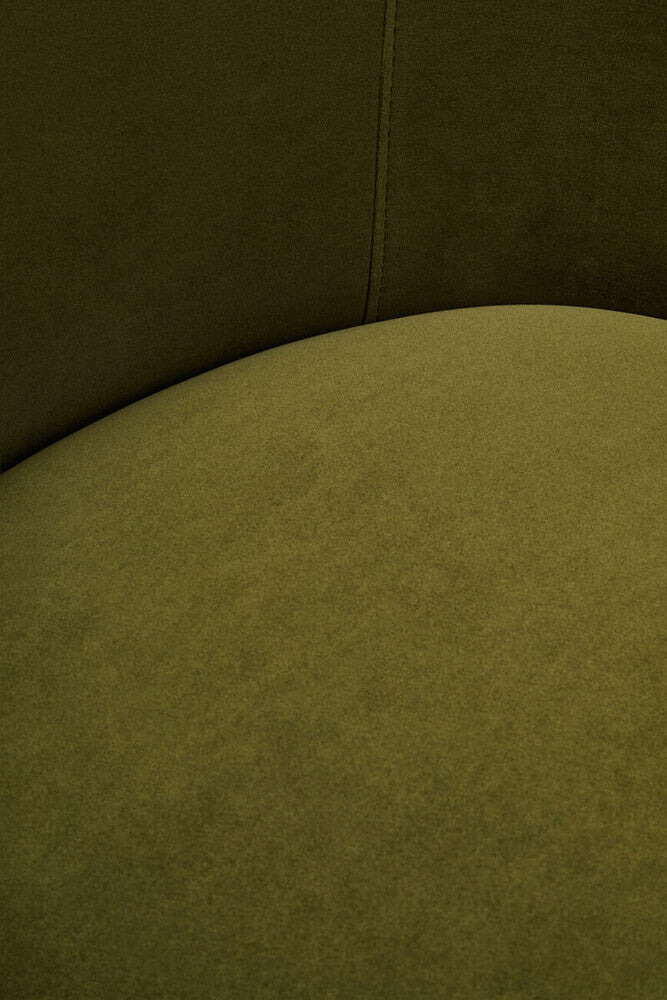 Darla Curve Forest Green Velvet Chair
