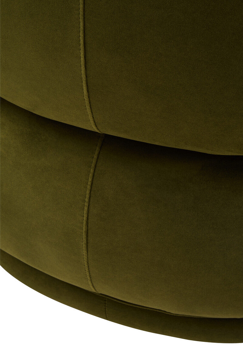 Darla Forest Green Curved Velvet Chair - Image 7