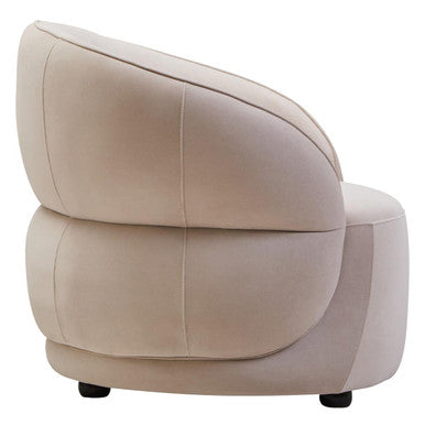 Darla Curve Stone Velvet Chair