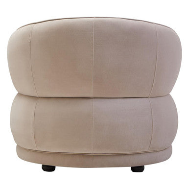 Darla Curve Stone Velvet Chair