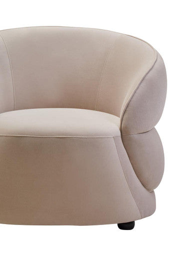 Darla Curve Stone Velvet Chair