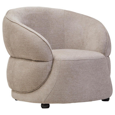 Daphne Taupe Chenille Curved Chair - Image 3