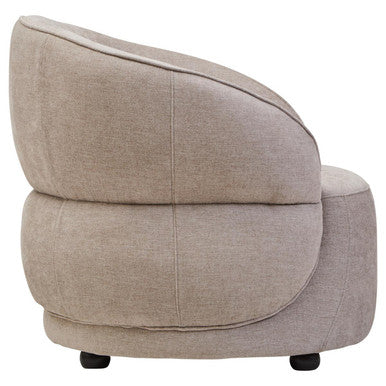 Daphne Taupe Chenille Curved Chair - Image 4