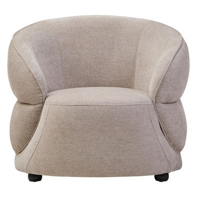 Daphne Taupe Chenille Curved Chair - Image 2
