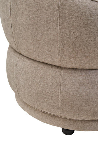 Daphne Curve Chenille Effect Taupe Chair