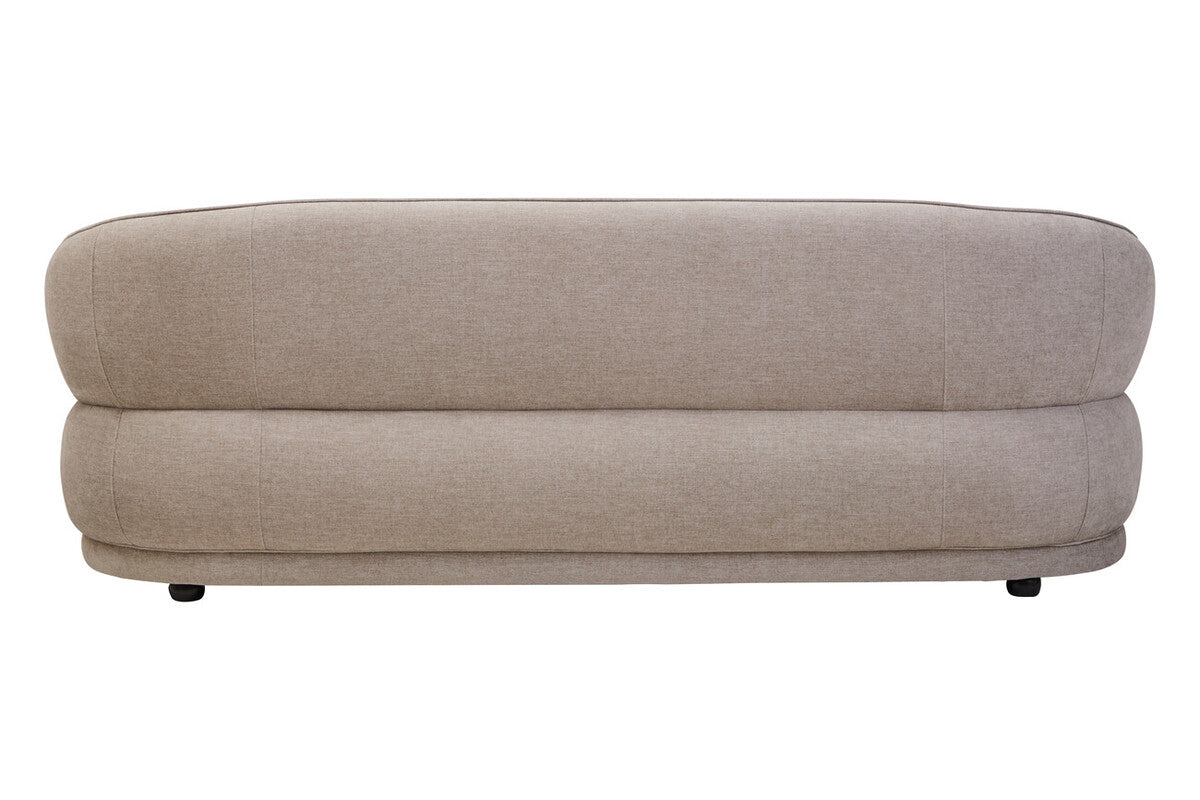 Daphne Curve Chenille Effect Taupe Three Seater Sofa