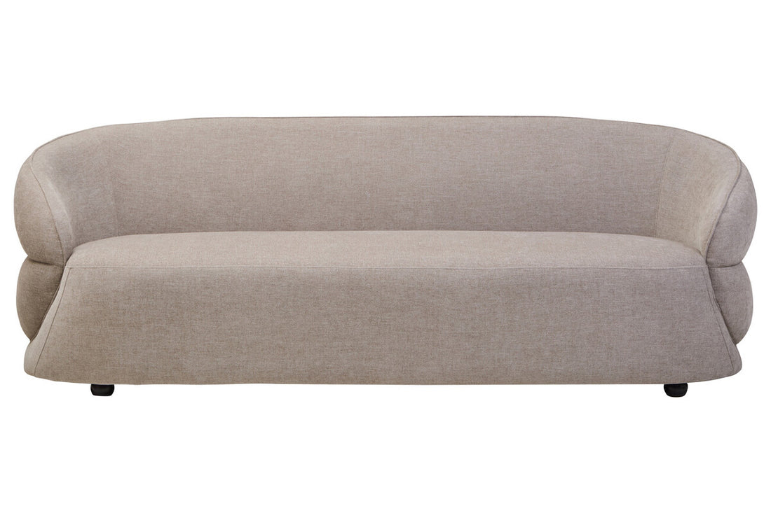 Daphne Curve Chenille Effect Taupe Three Seater Sofa