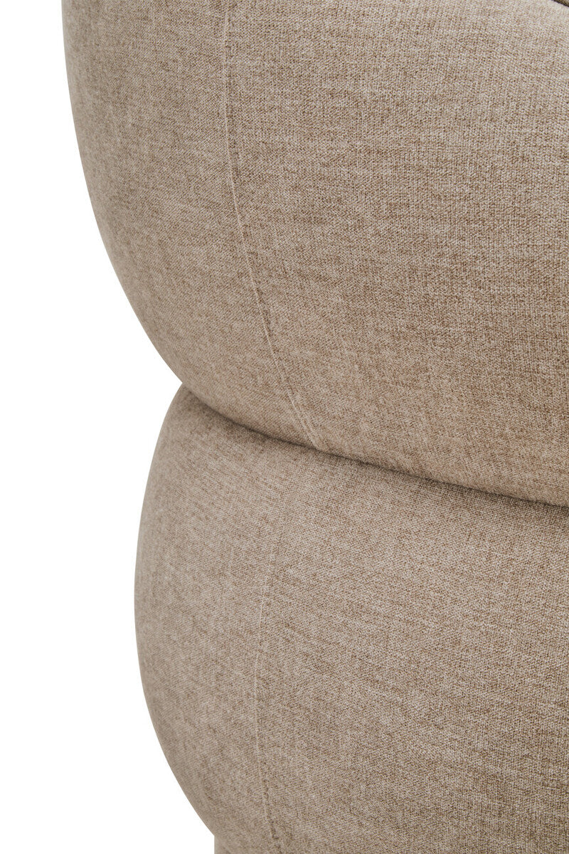 3 Seater Taupe Chenille Sofa, Daphne