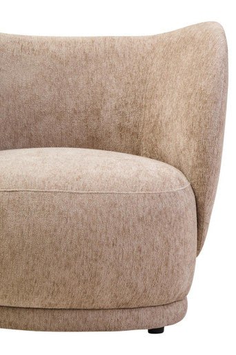 Delray Deep Stone Chenille Curved Chair - Image 4