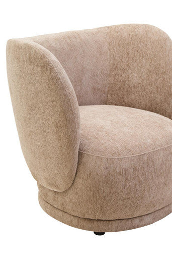 Delray Deep Stone Chenille Curved Chair - Image 3