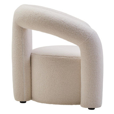 Davina Ivory Textured Boucle Effect Statement Chair