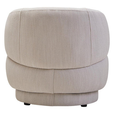 Dale Textured Linen Effect Beige Curve Chair