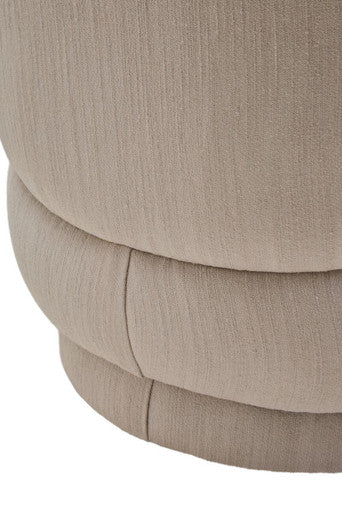 Dale Textured Linen Effect Beige Curve Chair
