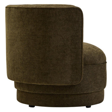 Drake Forest Green Chenille Curved Chair - Image 4