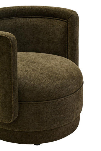 Drake Forest Green Chenille Curved Chair - Image 7