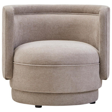 Beige swivel chair on a white background