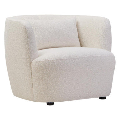 Bruge Textured Cream Curved Chair - Image 2