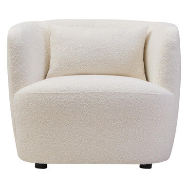 Bruge Textured Cream Curved Chair - Image 1