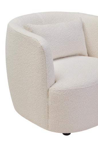 Bruge Textured Cream Curved Chair - Image 6