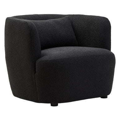 Bruge Textured Black Curved Chair - Image 2