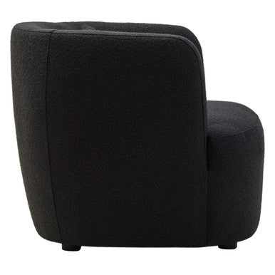 Bruge Textured Black Curved Chair - Image 3