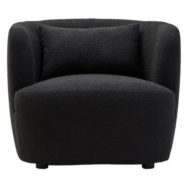 Bruge Textured Black Curved Chair - Image 1