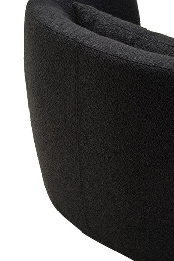 Bruge Textured Black Curved Chair - Image 8