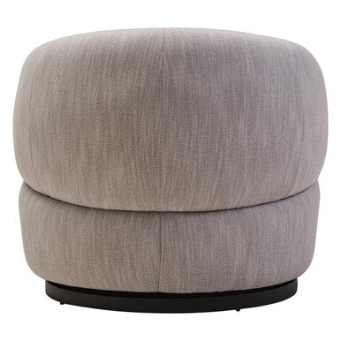 Bordo Textured Grey Curved Swivel Chair - Image 5