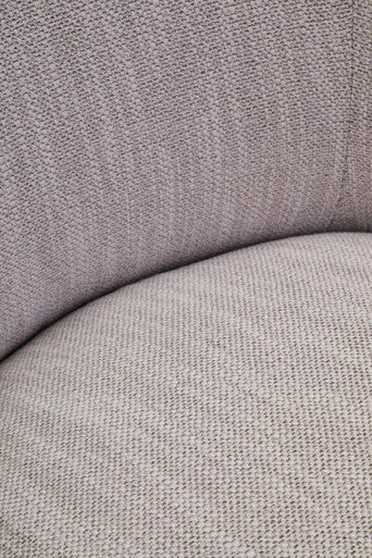 Bordo Textured Grey Curved Swivel Chair - Image 8