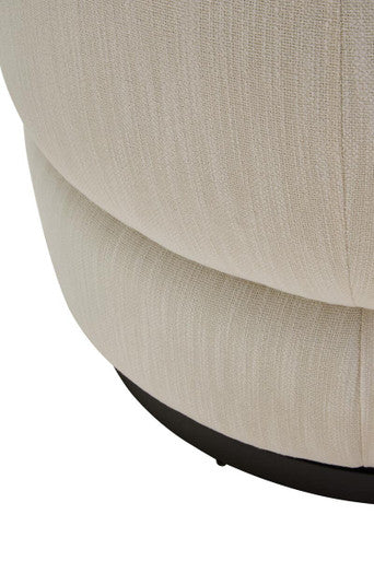 Bordo Textured Cream Curved Swivel Chair - Image 7